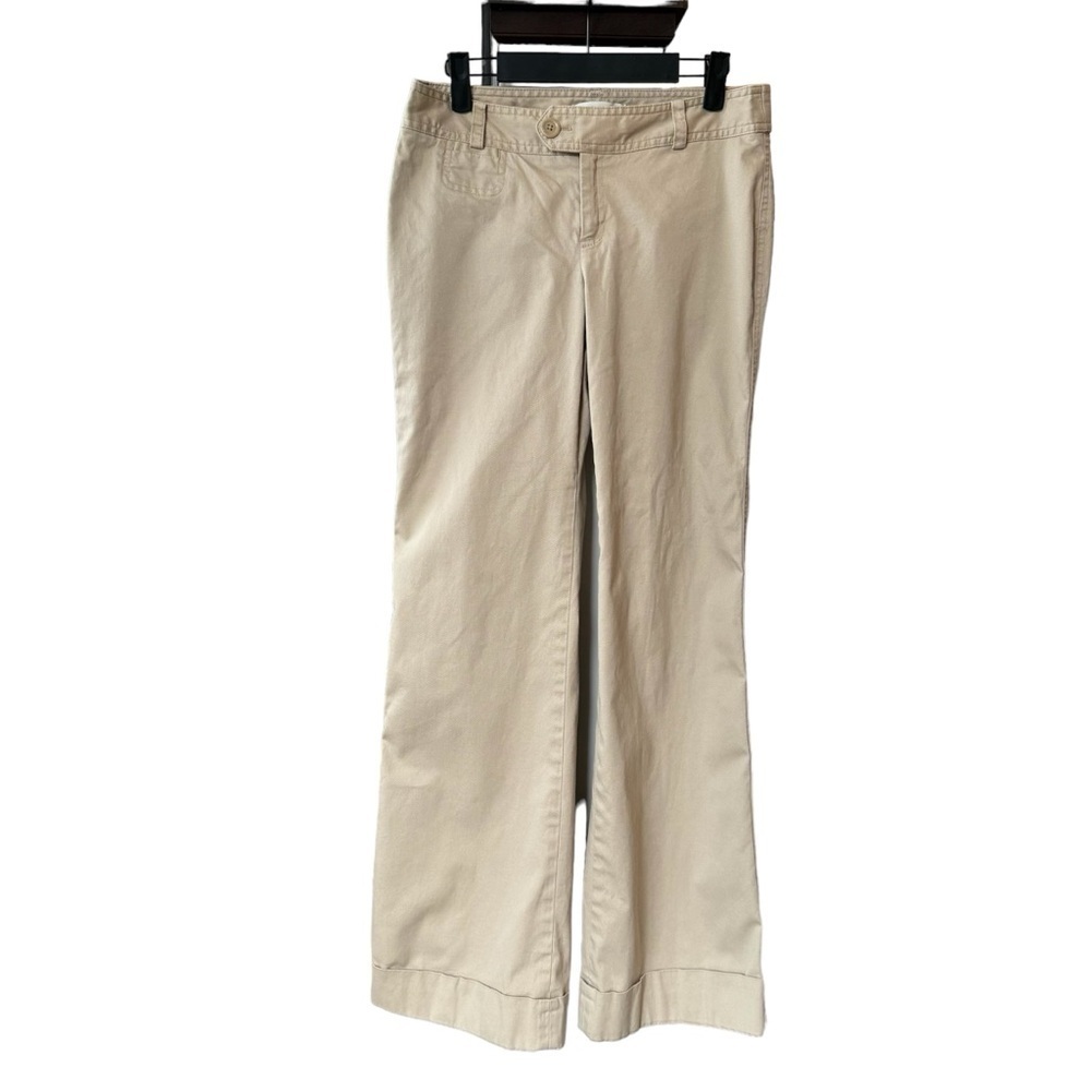 Banana Republic Martin Fit Pants Size 4 Stretch Wide Leg Beige low rise